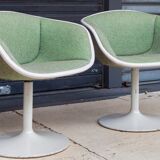 Rare pair of chairs F8800 of Pierre Paulin by Artifort