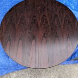 Extendable rosewood dining table with butterfly leaf, vintage Scandinavian