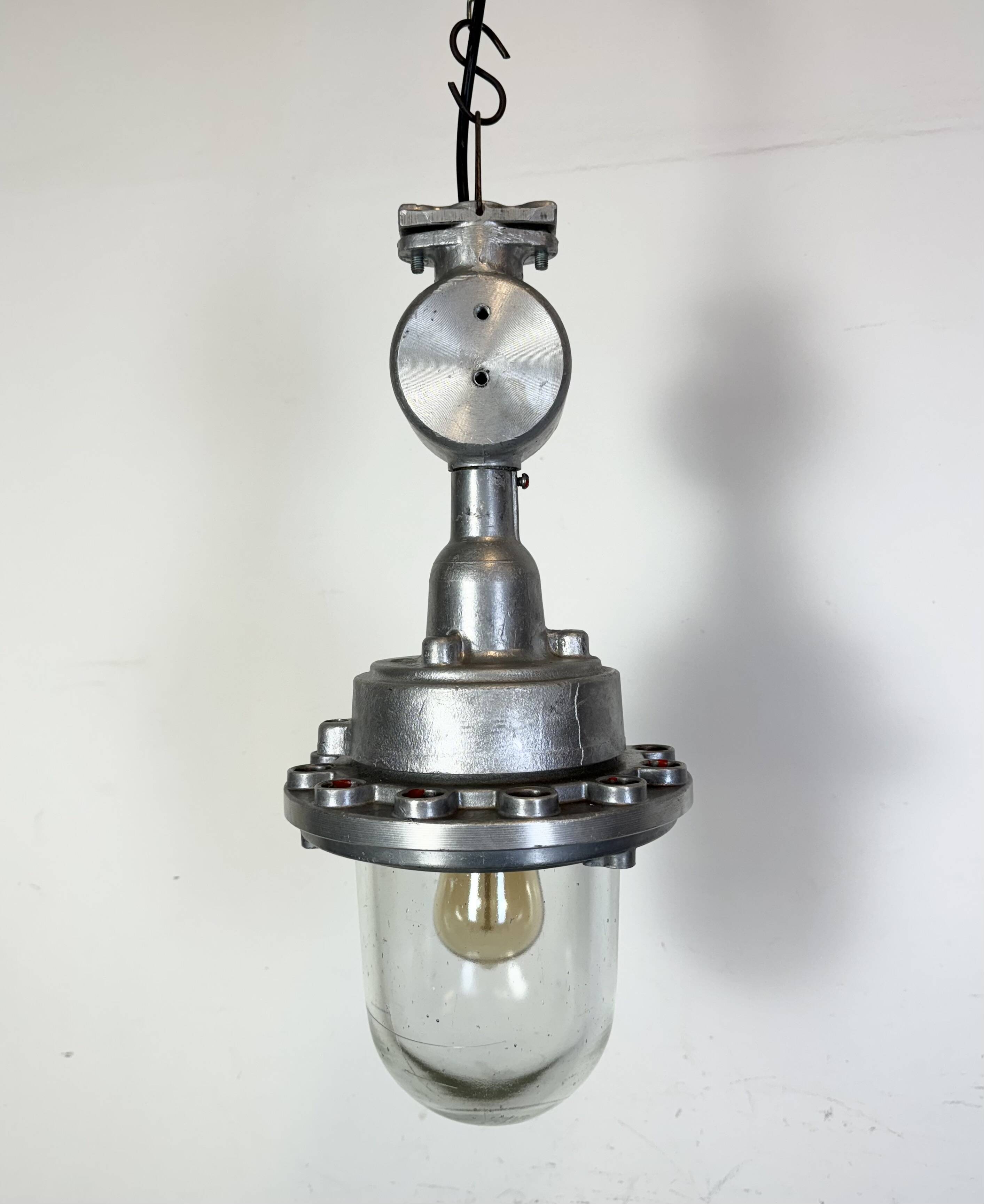 Industrial Soviet Aluminium Factory Pendant Lamp, 1960s