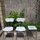 Set of 2 formica chairs type marble + 1 stool
