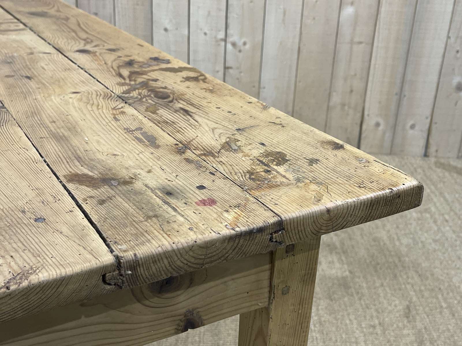 Early XXth fir farmhouse table