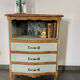 Vintage sage green chest of drawers and solid wood