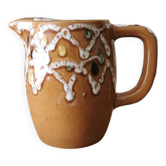 Barbotine Pitcher Vintage 70s, GP France
