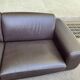 Canapé 3 places de luxe en cuir marron chocolat Roche bobois 235cm