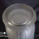 Joseph Inwald - Art Deco vase in pressed molded frosted glass, poppy motifs