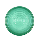 Midcentury green ceramic plate, Giuseppe Mazzotti, Albisola, Italy 1960s