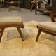 Fauteuil scandinave et deux ottomans 1960’s