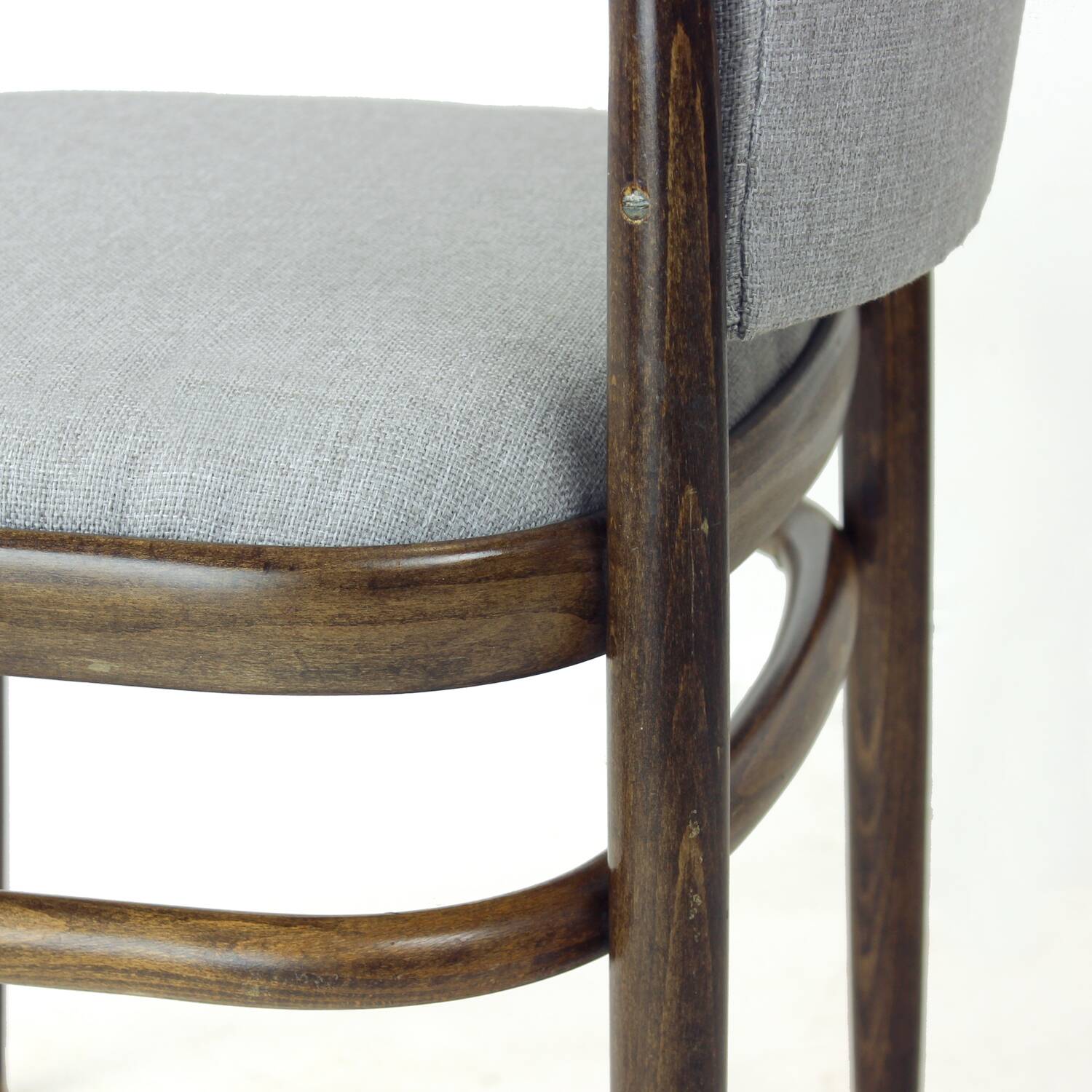 Curved wooden armchair, Czechoslovakia, 1950s