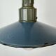 Industrial Blue Enamel Military Pendant Lamp with Cast Aluminium Top, 1960s