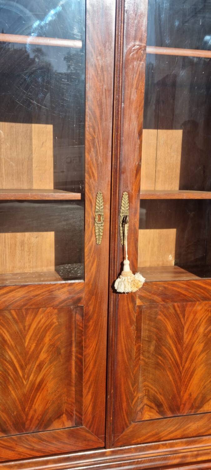 Louis Philippe Style Mahogany Display Cabinet from the 19th Century