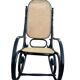 Rocking chair noir en cannage
