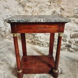 Antique Empire style console in mahogany and marble – circa 1830