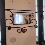 Wrought iron coat rack