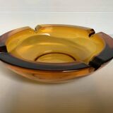 Large empty pocket ashtray thick glass