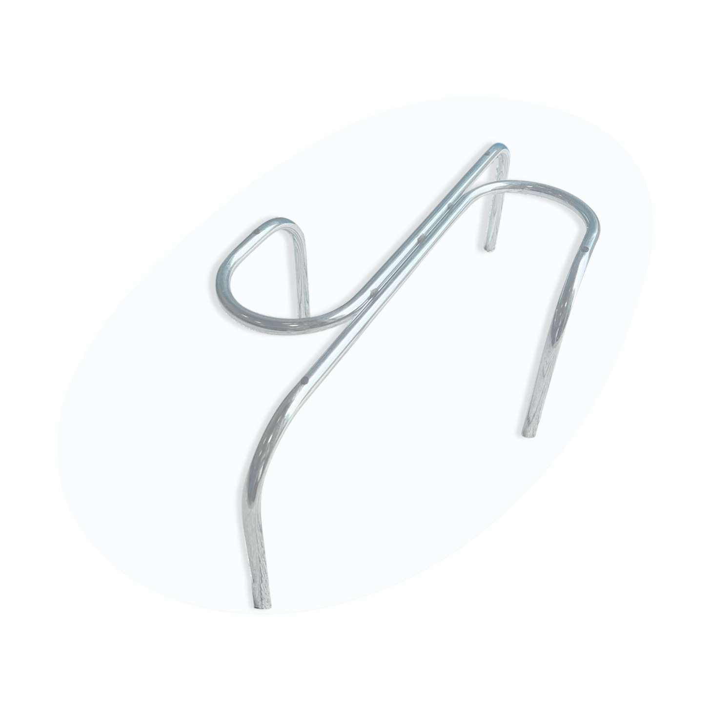 Oval coffee table 1970 beveled glass