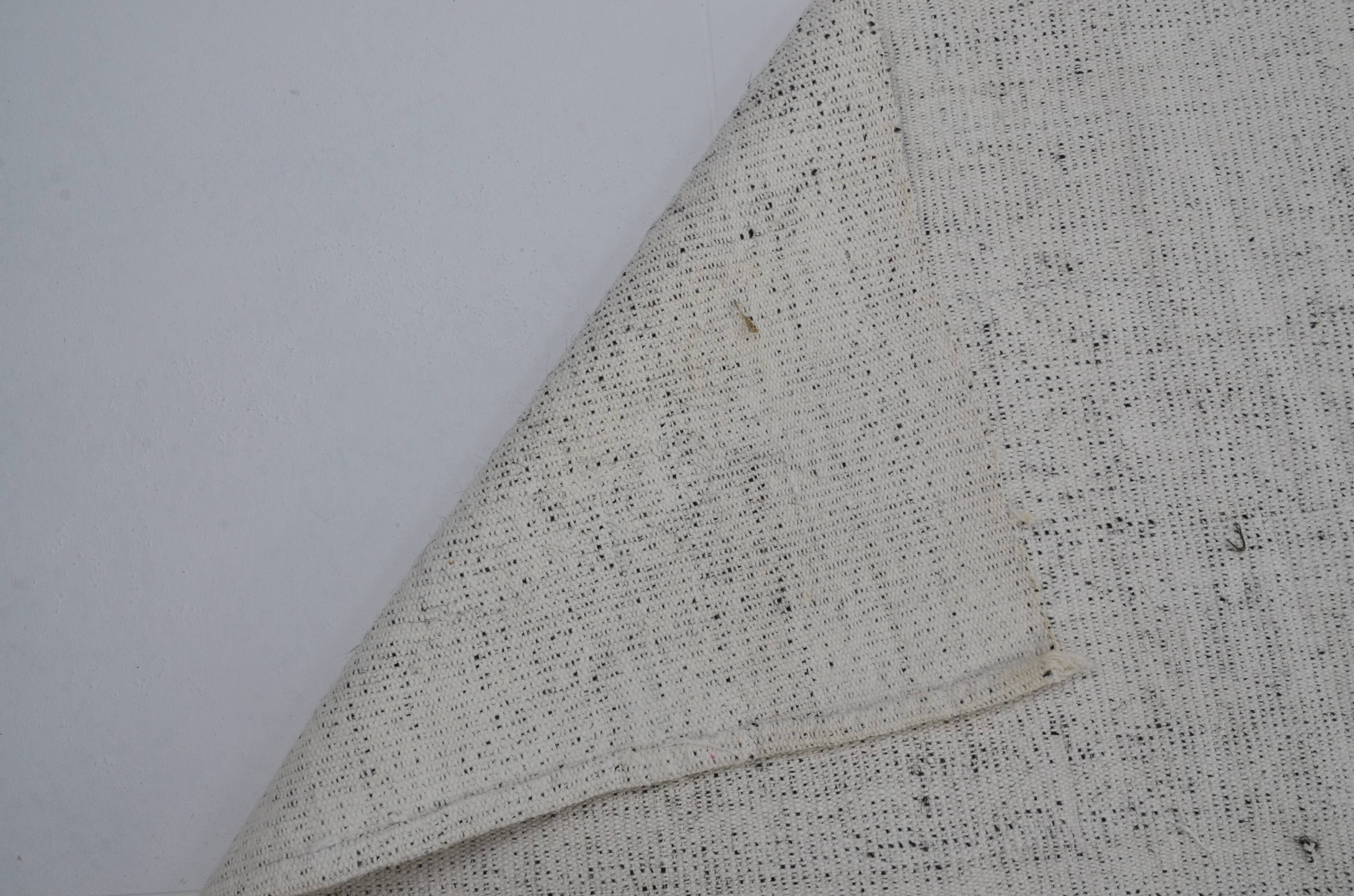 White Handwoven Vintage  Kilim Rug sku 3080