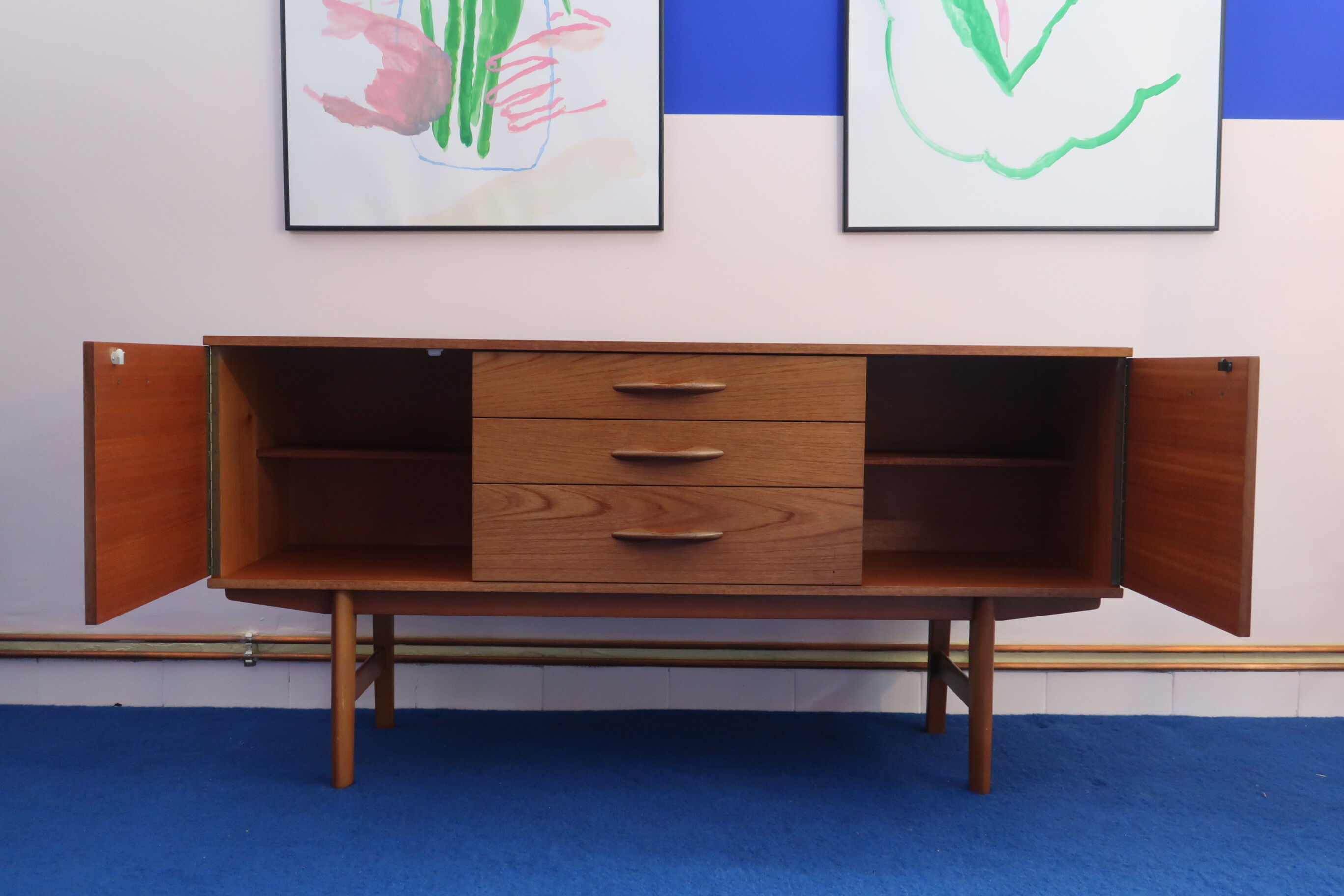 Light teak sideboard from the 60s