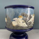 Two Thomas Sergent planters in Palissy majolica