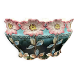Antique, jardinière en barbotine, Art Nouveau, faïencerie DE BRUYN, signé