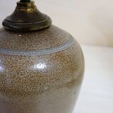 Sandstone lamp base and cotton thread lampshade, 1970s.