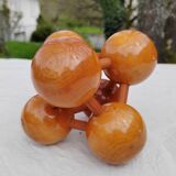 Wooden structure "atoms" varnished 60s/70s