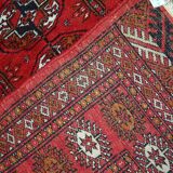 Vintage Pakistani carpet Tekke handmade 127cm x 180cm 1960s, 1C598