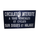 Plate old traffic prohibited