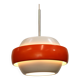 orange and white vintage lamp with chrome accent