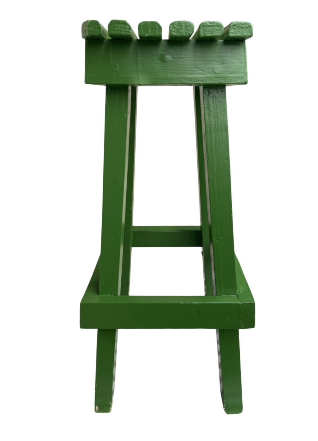 Painted wooden stool