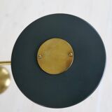 Mid-century modern table lamp in brass and walnut, rare by Einar Bäckström, Sweden.