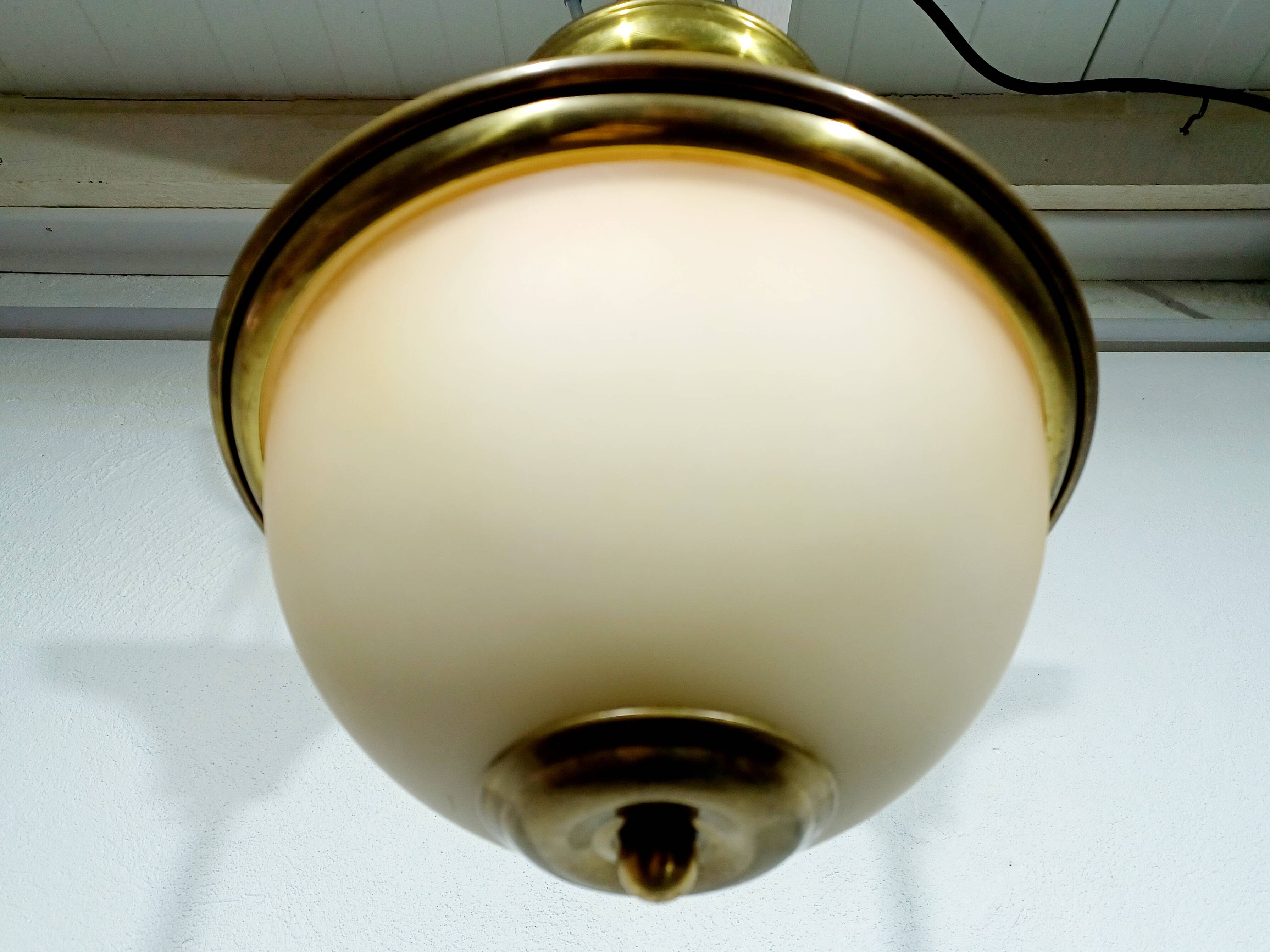 2-light brass ceiling light