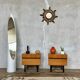 Pair of minimalist vintage bedside tables – 60s look