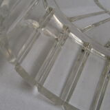 Dish to hors d'oeuvres crystal and silver marked monogram, number