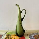 Vintage vase in green blown glass - Fratelli Betti Cristallerie - Empoli