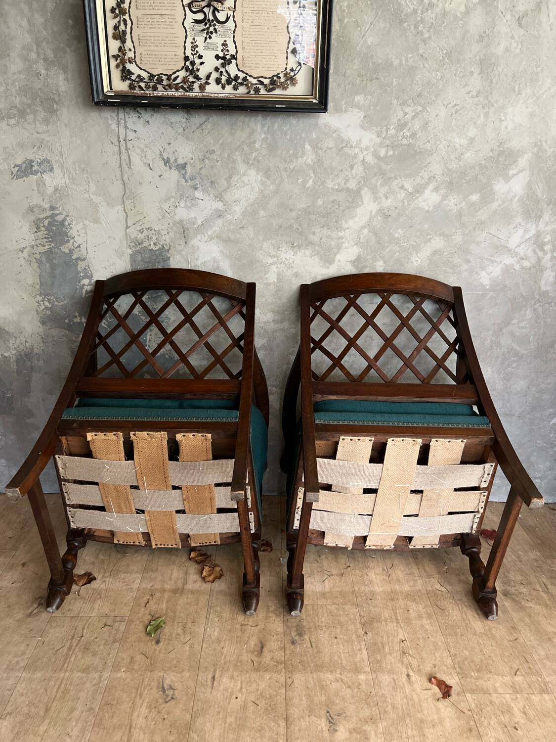 Pair of antique armchairs