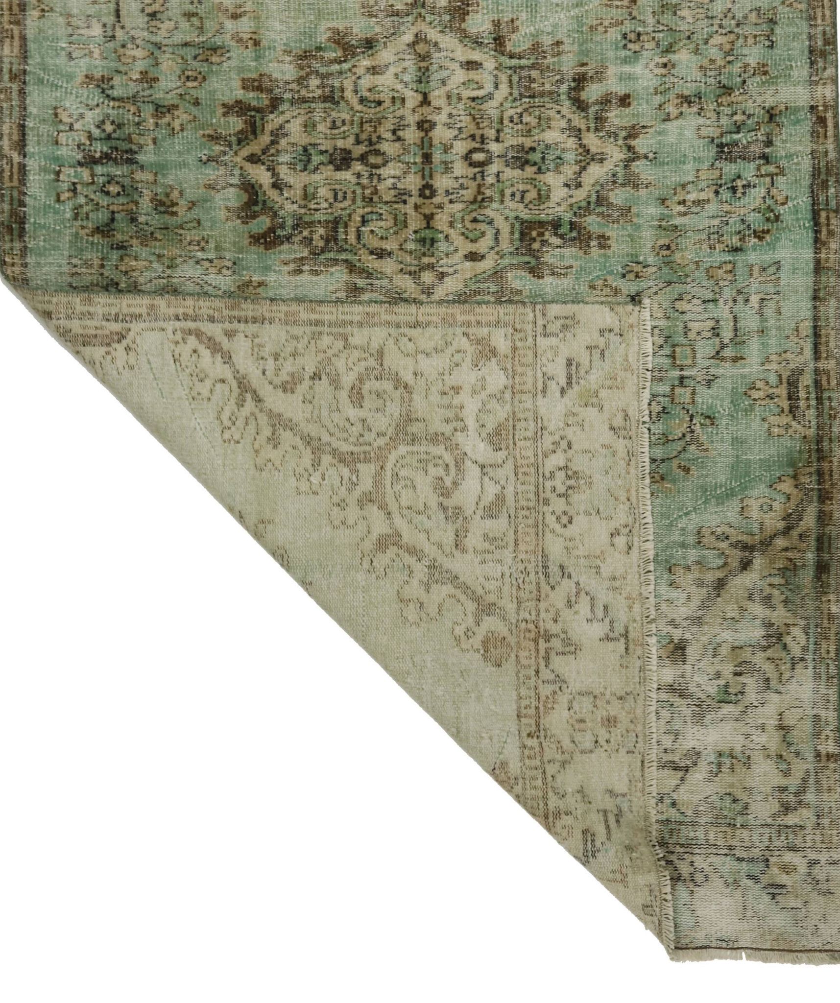 One-of-a-kind turkish handwoven vintage rug - rustic vintage charm 270x 145 cm