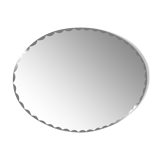 Chiseled oval mirror