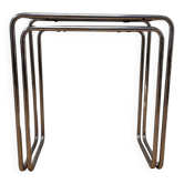Tables gigognes en chrome Bauhaus B9, Marcel Breuer, années 1930