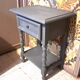 Restored 1900 bedside table in solid wood painted in Gustavian grey