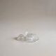 Pair of glass salt and pepper shakers