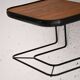 Hanging nightstand in teak and metal
