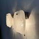 Set of 2 J.T. Kalmar ice glass wall lamps sconce, 1970s, Germany