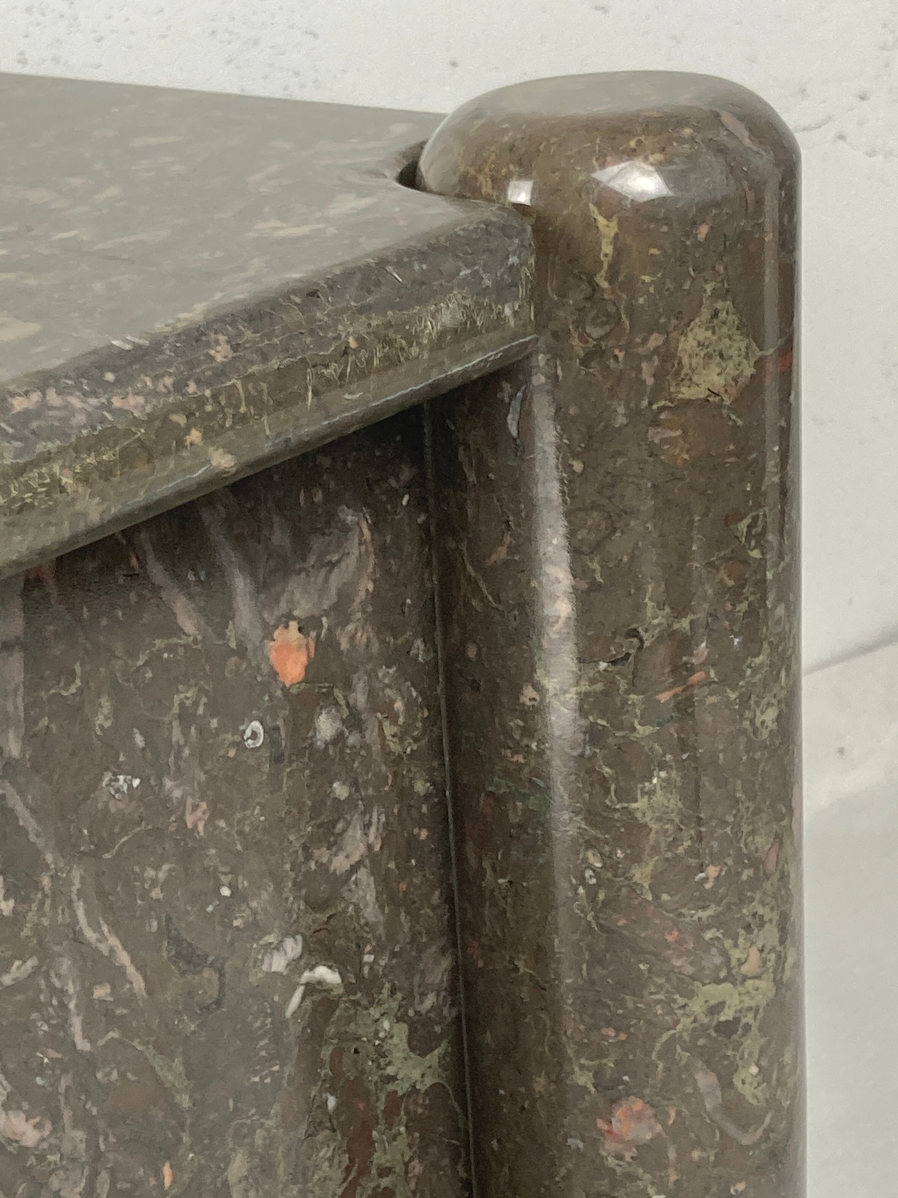 Italian marble teardrop coffee table, 1980s