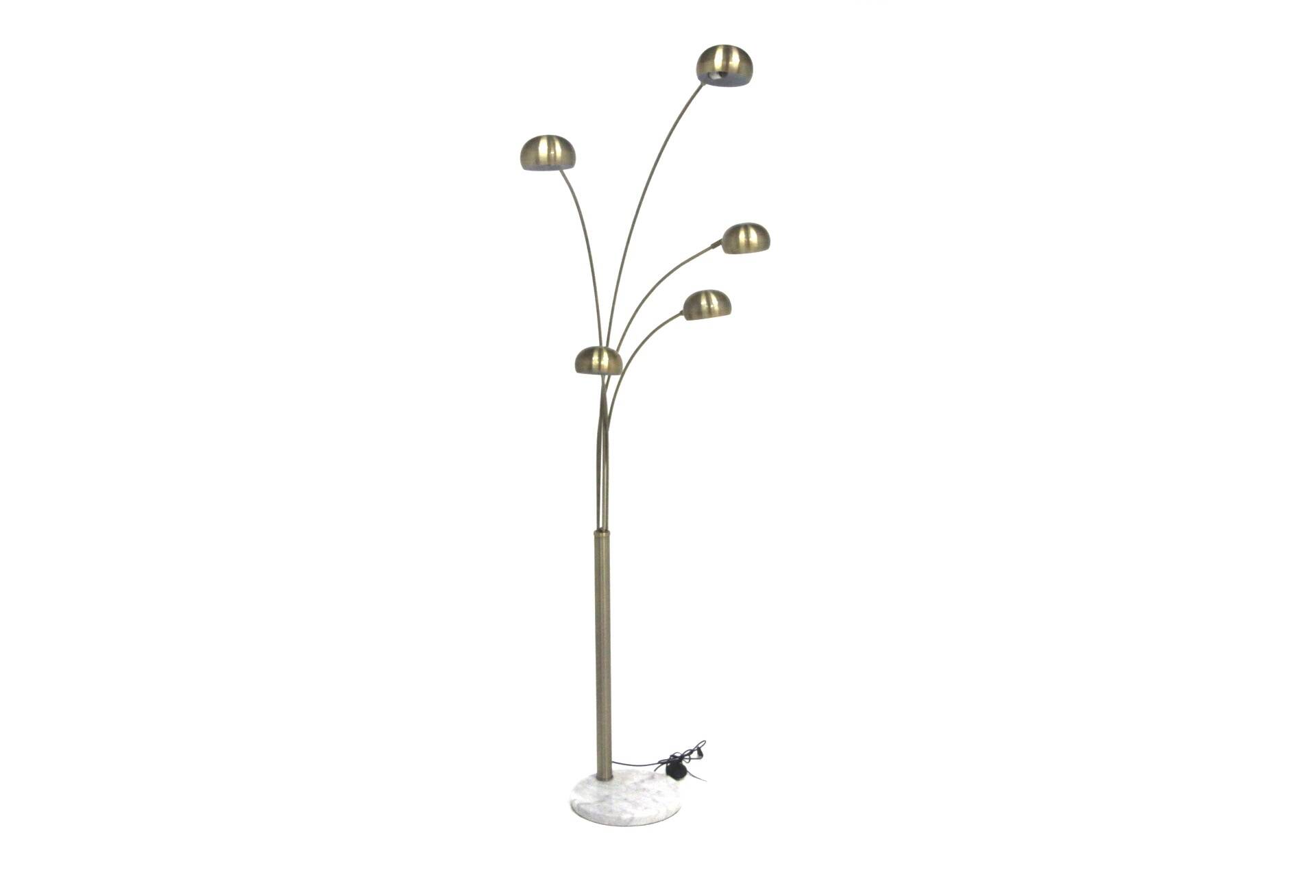 Scandinavian floor lamp in metal and marble, Sweden, 1950.