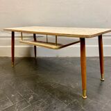 Vintage Coffee Table With Shelf Formica #D12