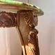 Pédestal en marbre vert vintage, table d'appoint, support d'exposition Hollywood Regency