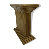 Colonne en rotin vintage en bambou style bohème des années 70 en rotin Mcguire