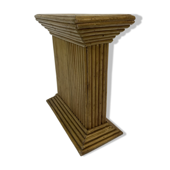 Vintage Rattan Column Bamboo Bohemian Pillar '70s Rattan Mcguire