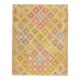 1970s Vintage Turkish Oushak Handmade Wool Cotton Yellow Runner Rug 158x201