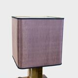 POLISHED/FROSTED BRONZE LAMP MICHEL MANGEMATIN FRANCE 1960